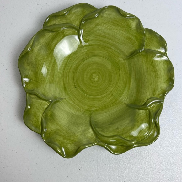 Roscher & Co Antique Leaf Collection Salad Plate Soup Cereal Bowl Green - Picture 4 of 9